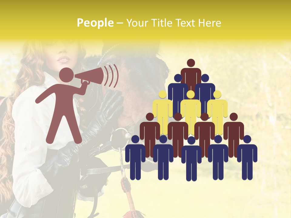 Girl Dressing Equitation PowerPoint Template