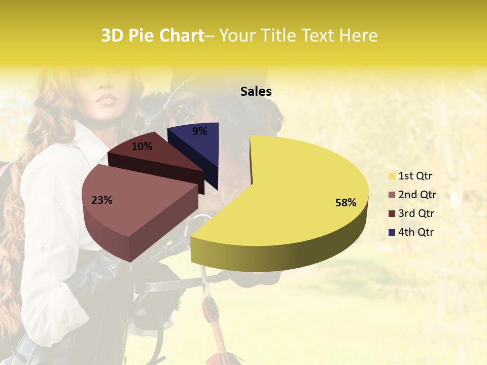 Girl Dressing Equitation PowerPoint Template