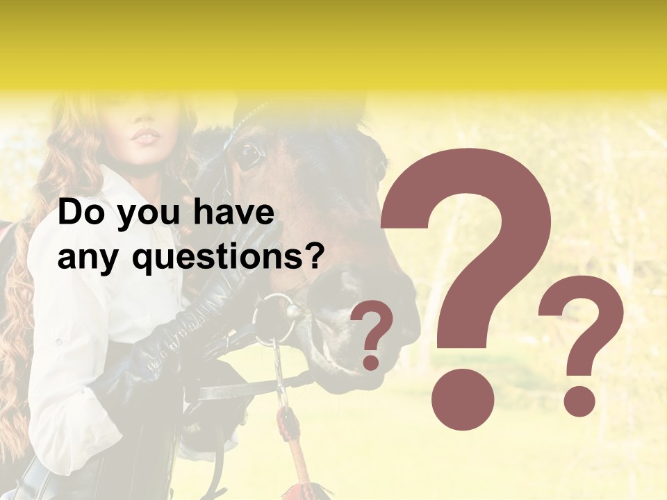 Girl Dressing Equitation PowerPoint Template