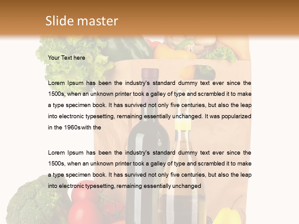 Green Vine Broccoli PowerPoint Template