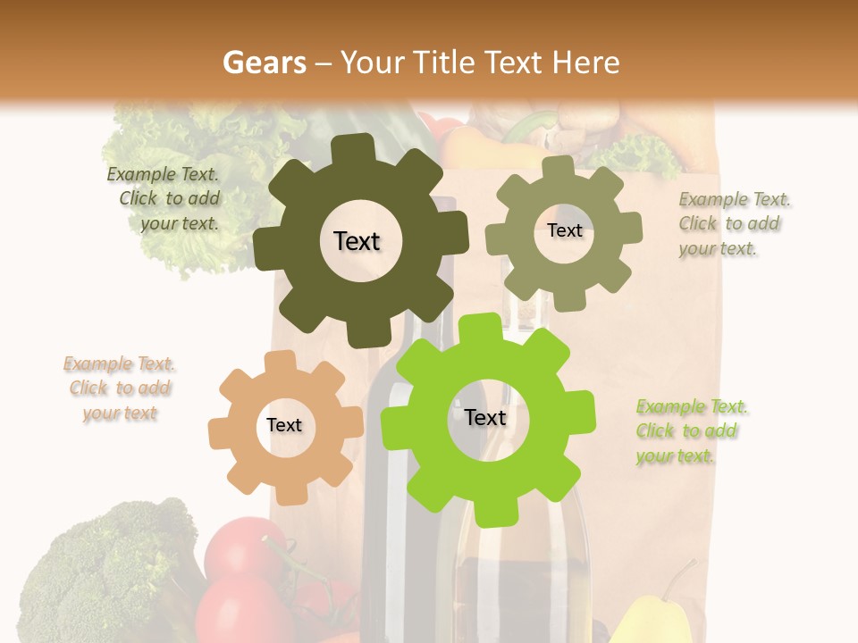 Green Vine Broccoli PowerPoint Template