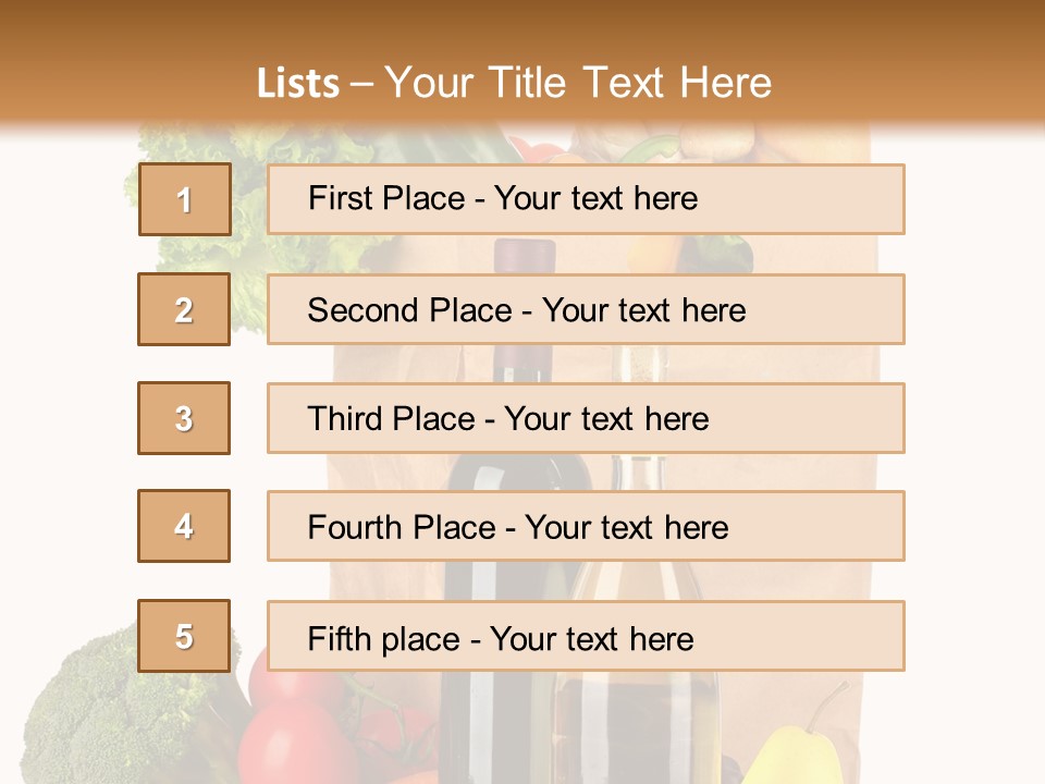 Green Vine Broccoli PowerPoint Template
