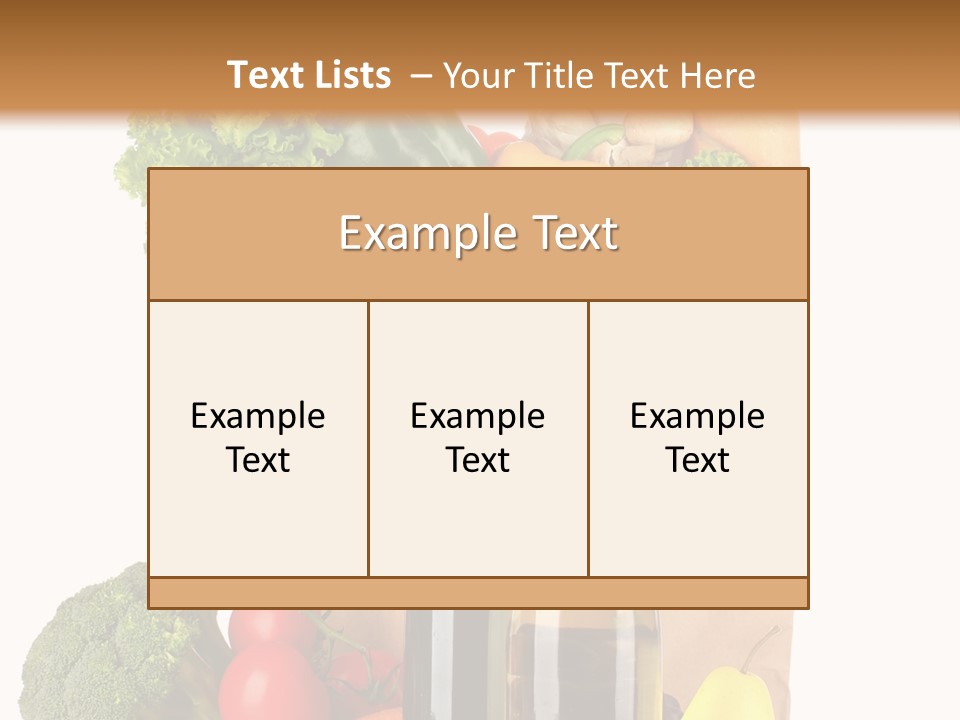 Green Vine Broccoli PowerPoint Template