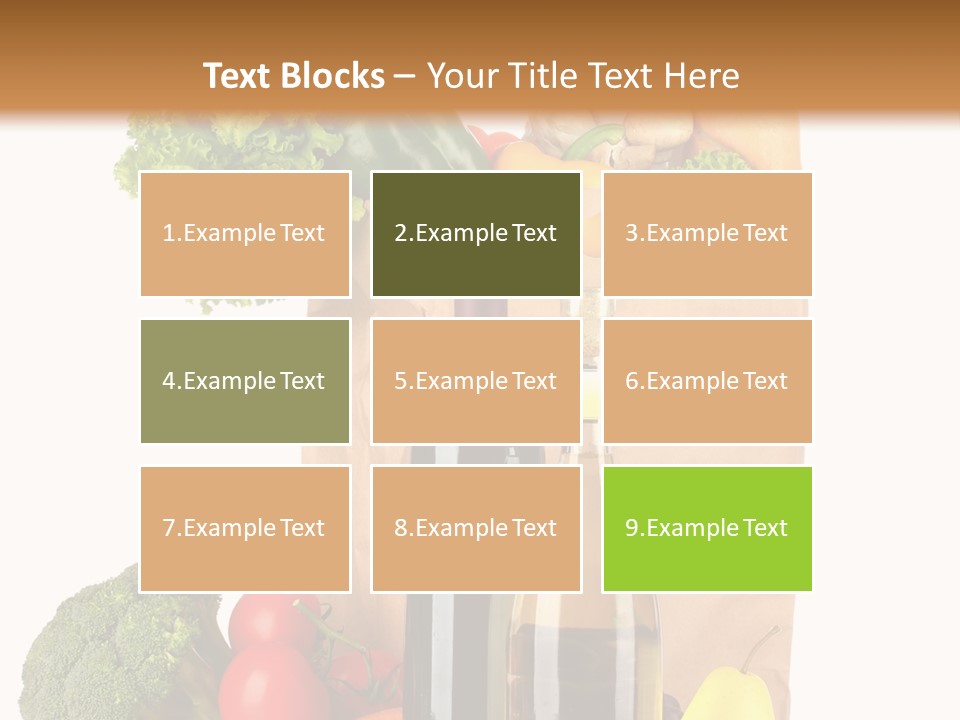 Green Vine Broccoli PowerPoint Template