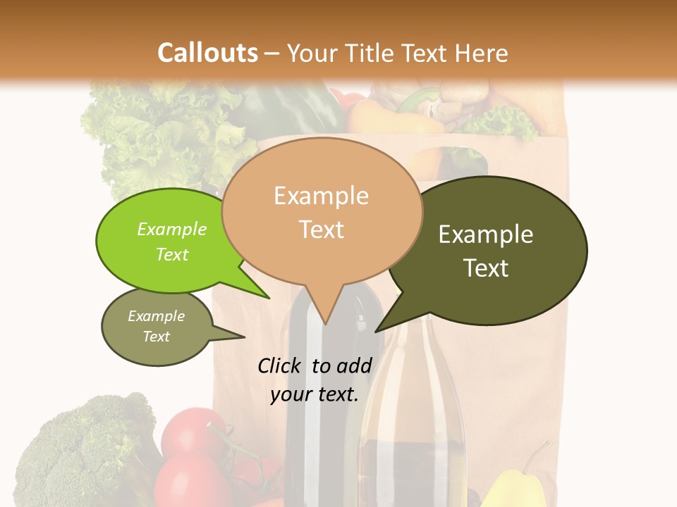 Green Vine Broccoli PowerPoint Template