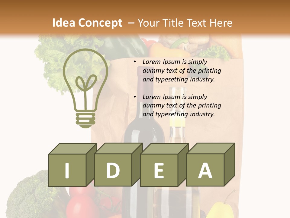 Green Vine Broccoli PowerPoint Template