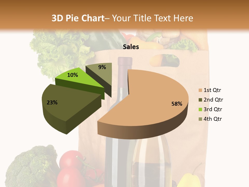 Green Vine Broccoli PowerPoint Template