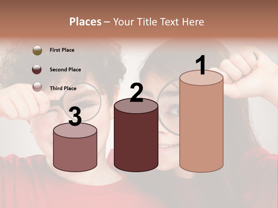 Glass Look Magnifier PowerPoint Template