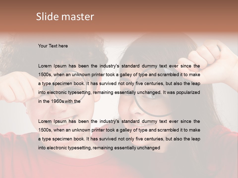 Glass Look Magnifier PowerPoint Template