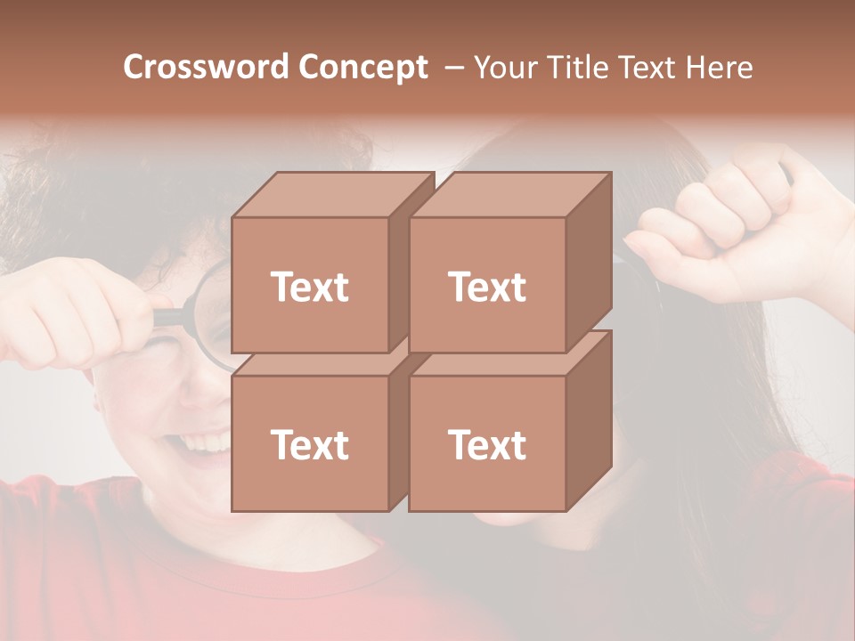 Glass Look Magnifier PowerPoint Template