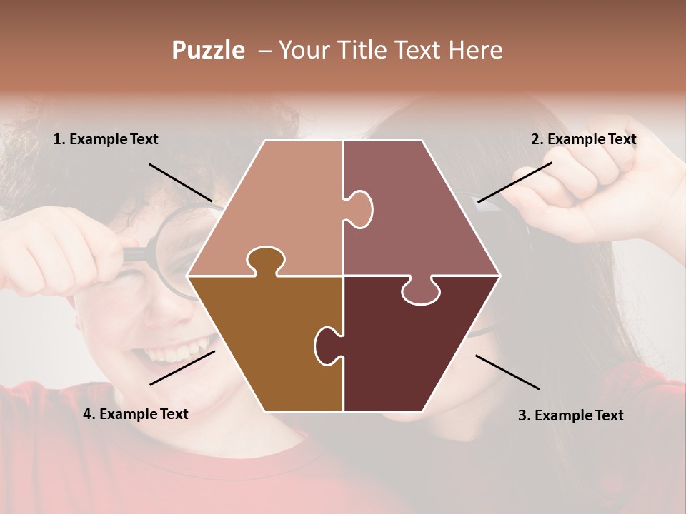Glass Look Magnifier PowerPoint Template