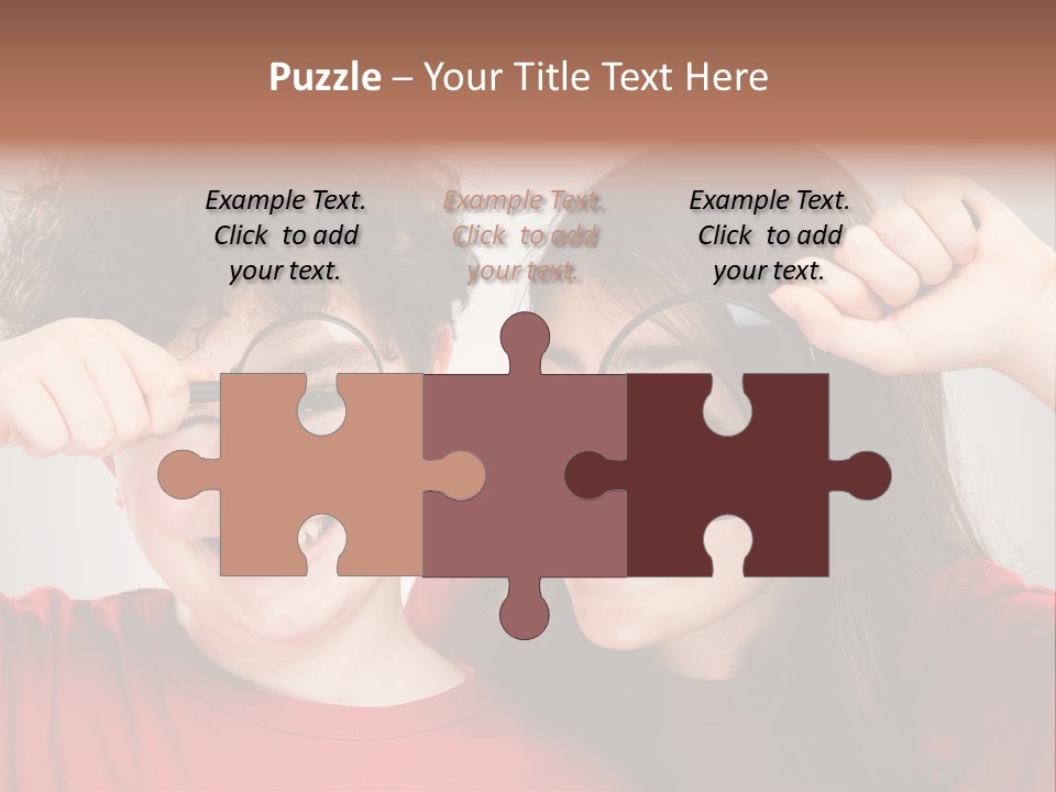 Glass Look Magnifier PowerPoint Template