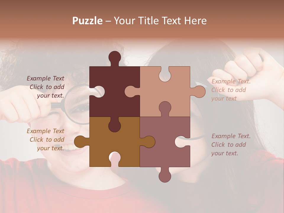 Glass Look Magnifier PowerPoint Template