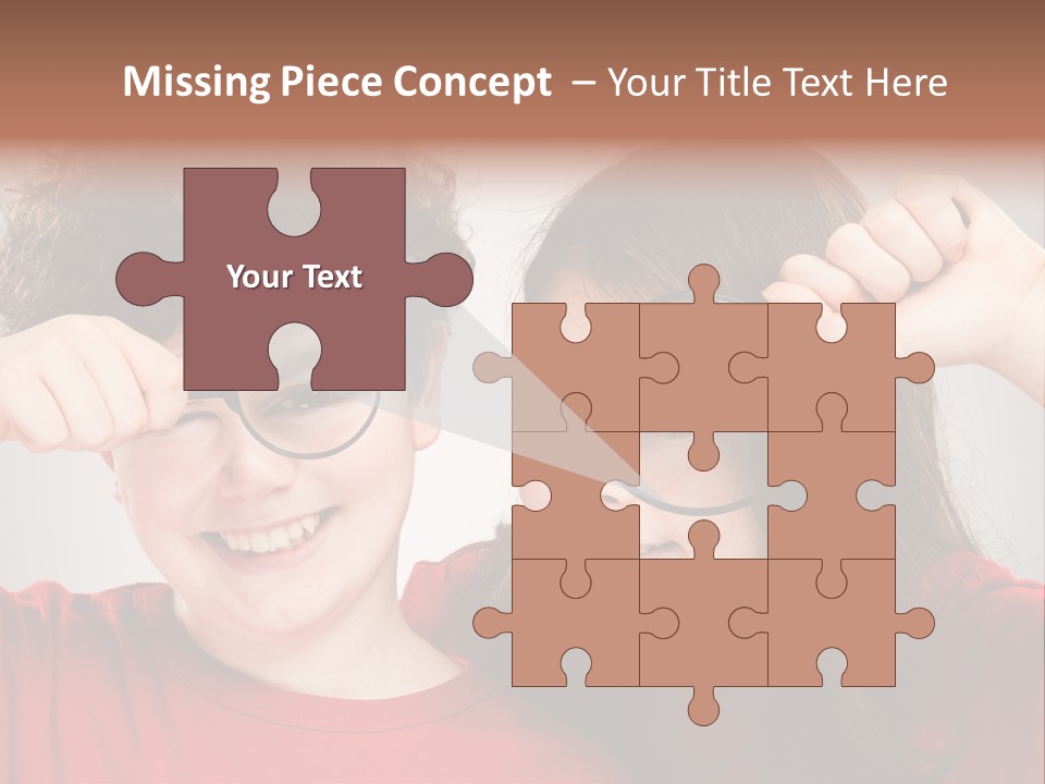 Glass Look Magnifier PowerPoint Template