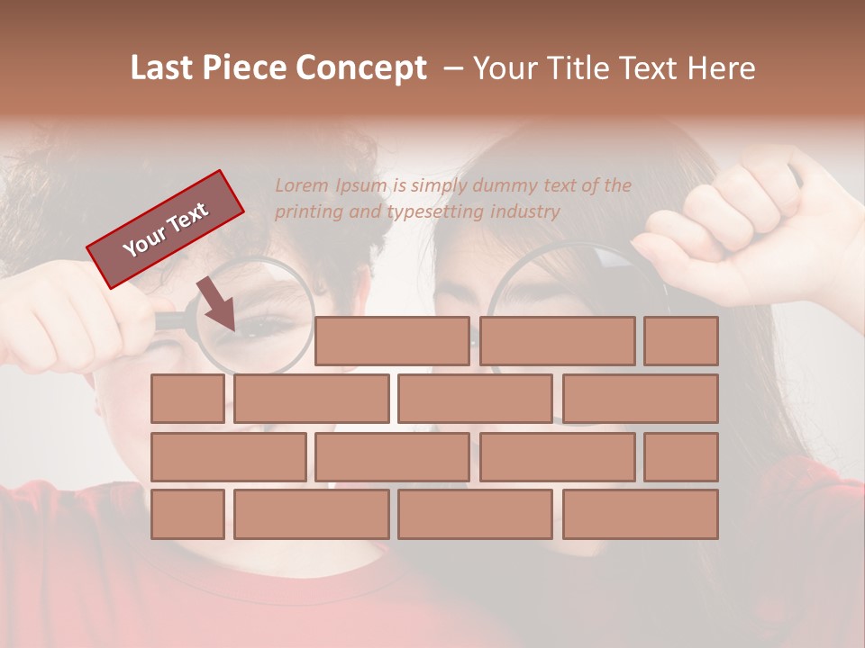 Glass Look Magnifier PowerPoint Template