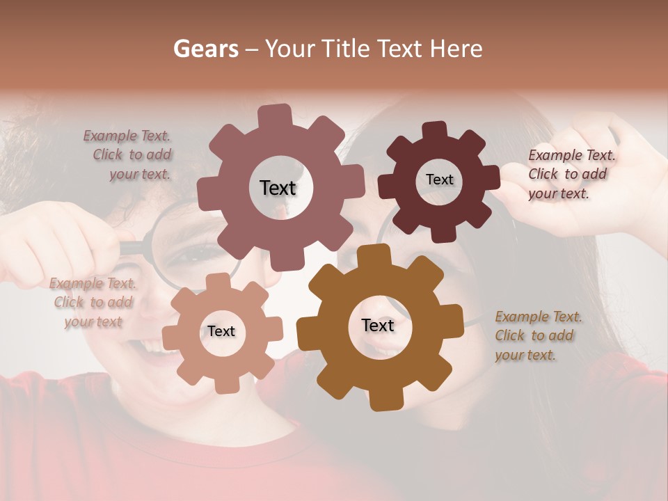 Glass Look Magnifier PowerPoint Template