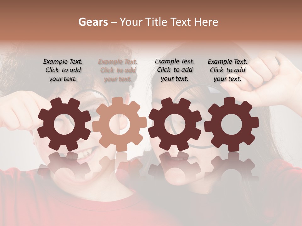 Glass Look Magnifier PowerPoint Template