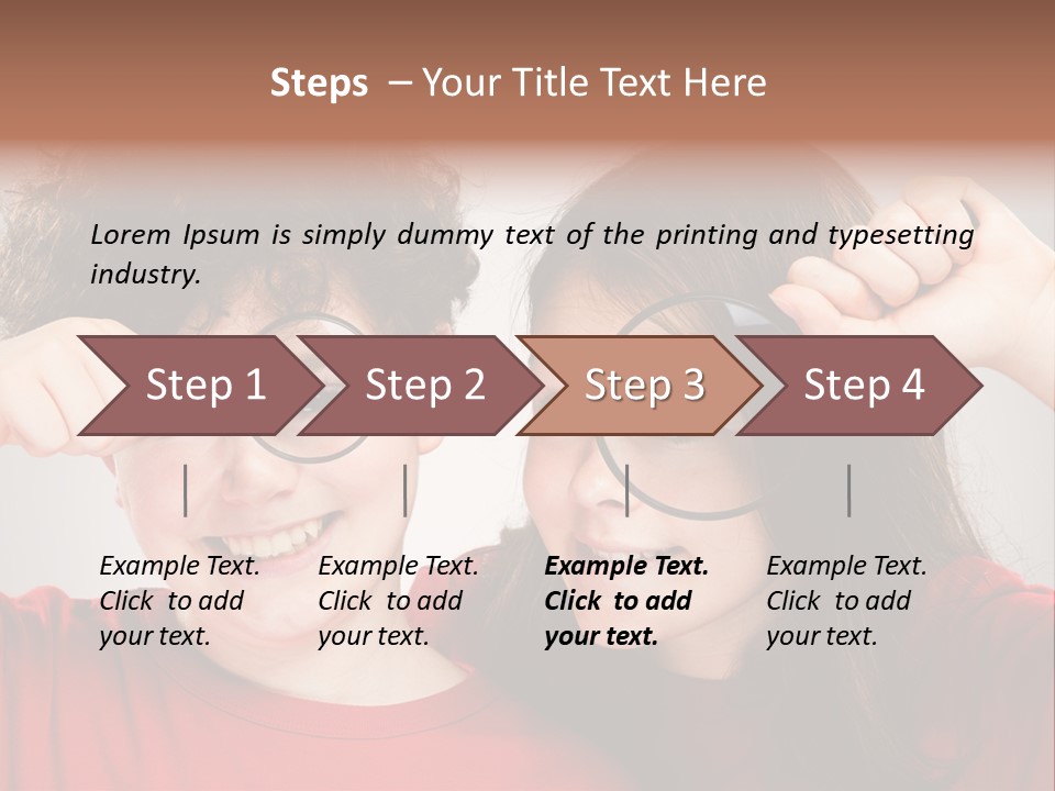 Glass Look Magnifier PowerPoint Template