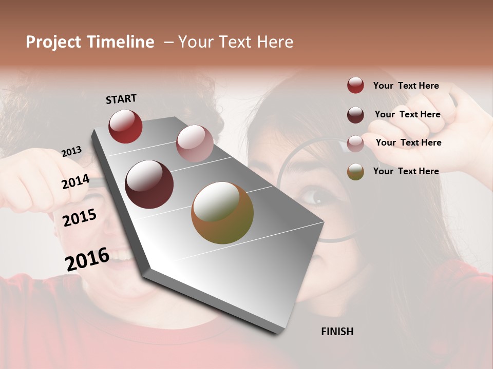 Glass Look Magnifier PowerPoint Template