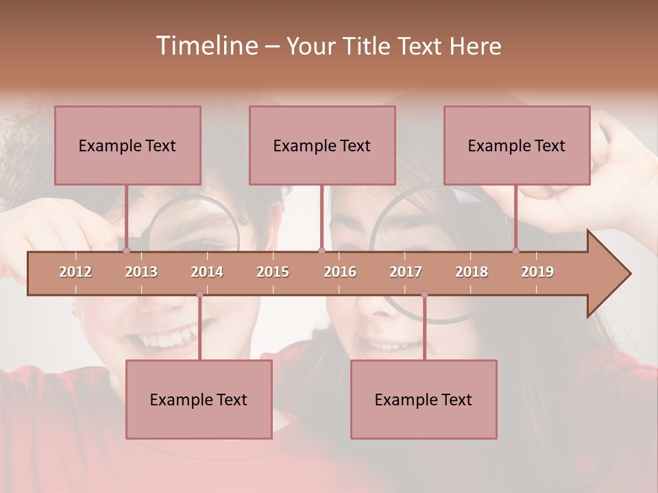 Glass Look Magnifier PowerPoint Template