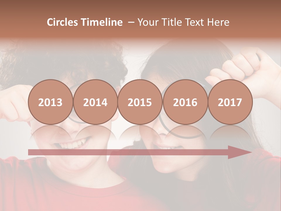 Glass Look Magnifier PowerPoint Template