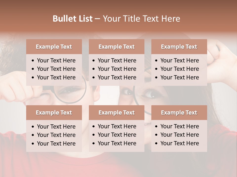 Glass Look Magnifier PowerPoint Template