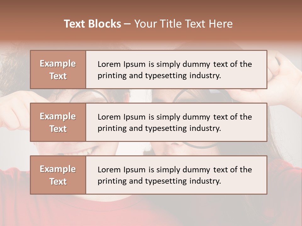 Glass Look Magnifier PowerPoint Template