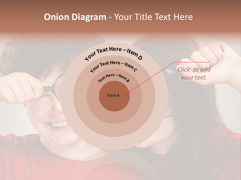 Glass Look Magnifier PowerPoint Template