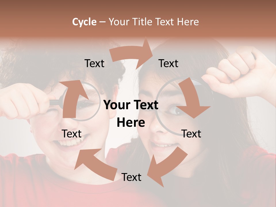 Glass Look Magnifier PowerPoint Template