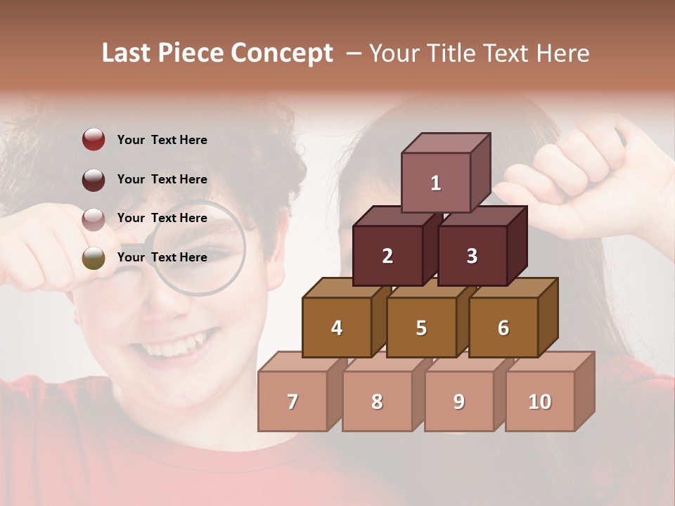 Glass Look Magnifier PowerPoint Template