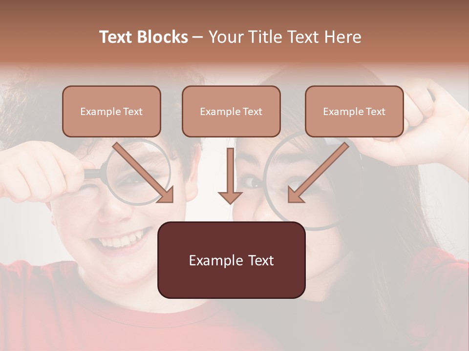 Glass Look Magnifier PowerPoint Template