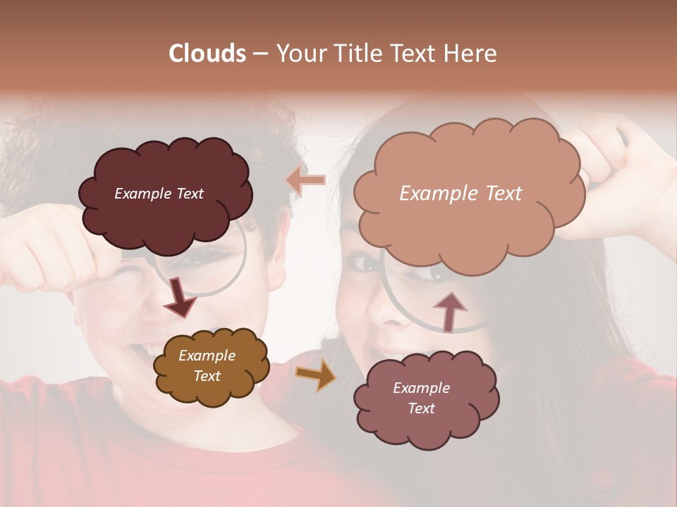 Glass Look Magnifier PowerPoint Template