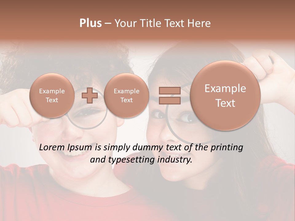 Glass Look Magnifier PowerPoint Template