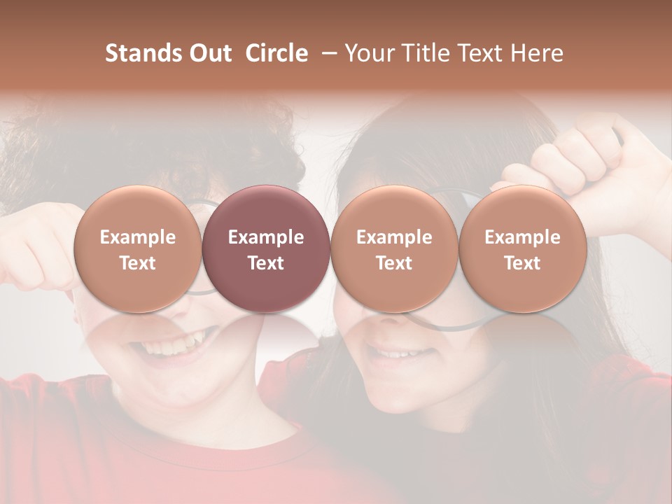 Glass Look Magnifier PowerPoint Template