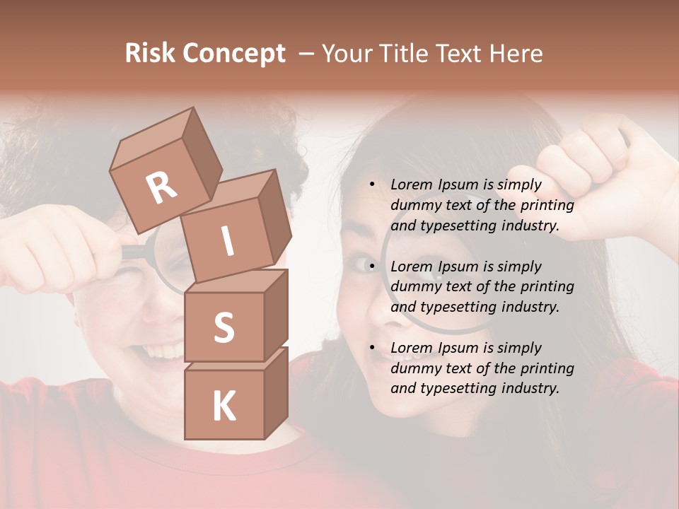 Glass Look Magnifier PowerPoint Template