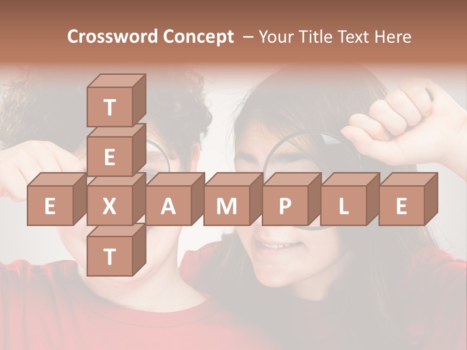 Glass Look Magnifier PowerPoint Template