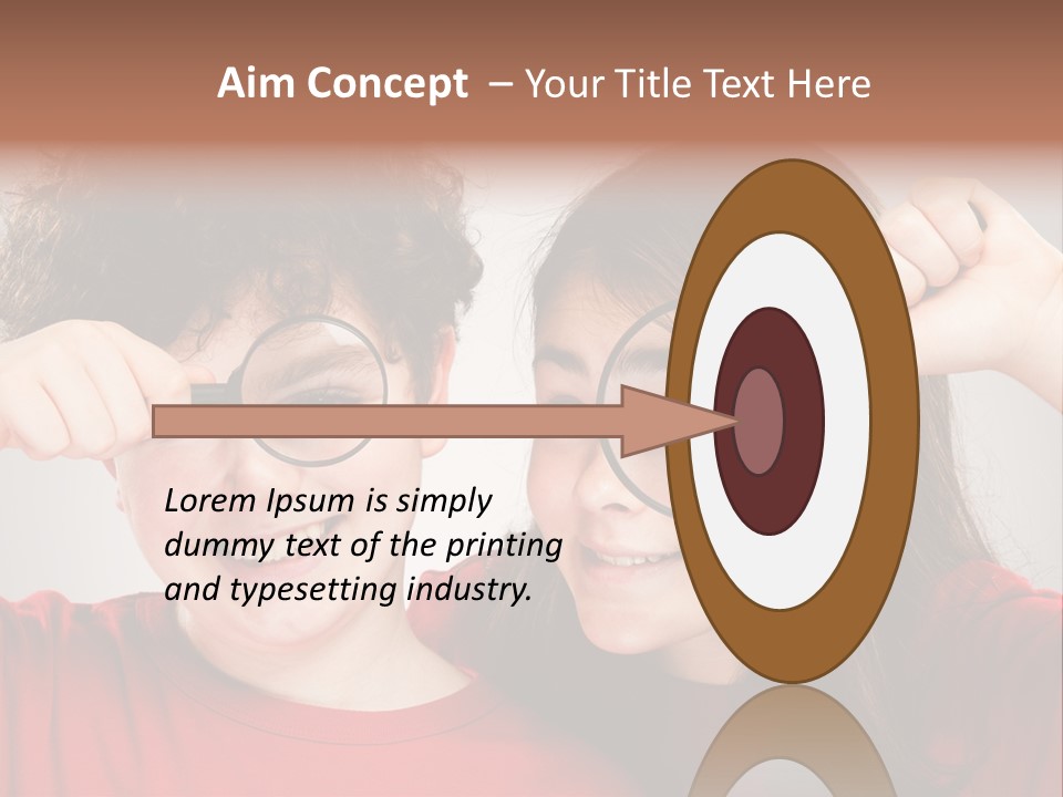 Glass Look Magnifier PowerPoint Template