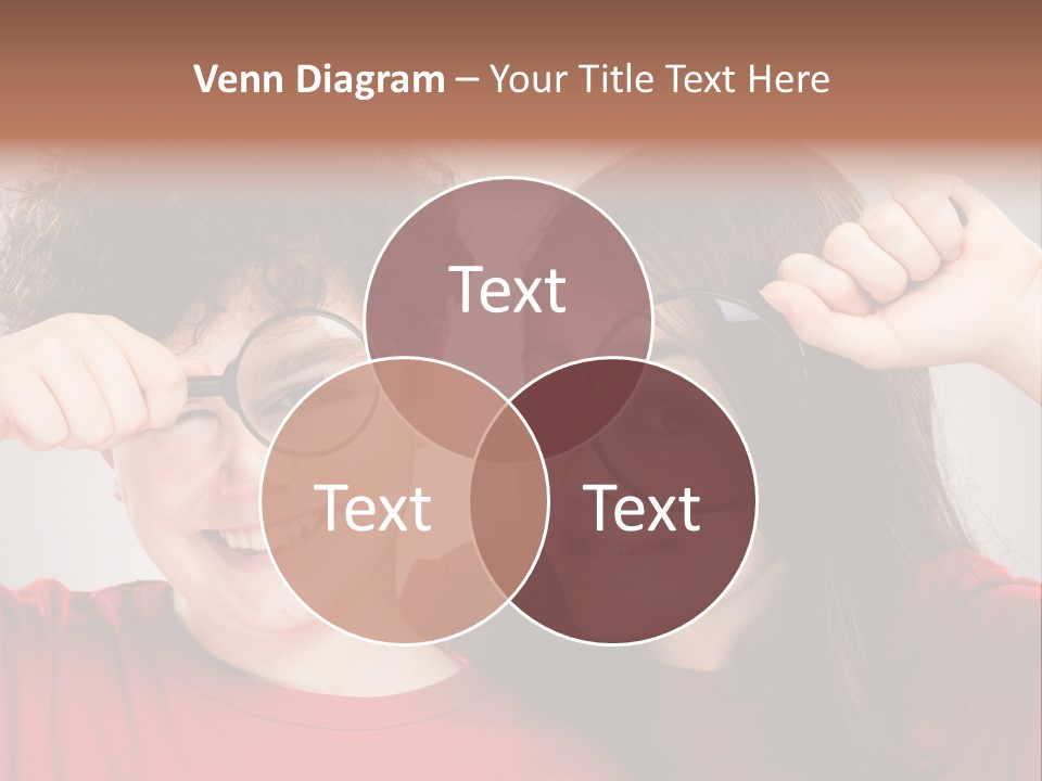 Glass Look Magnifier PowerPoint Template