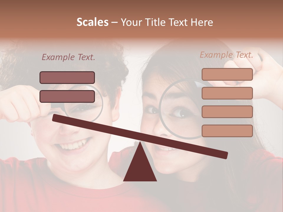 Glass Look Magnifier PowerPoint Template