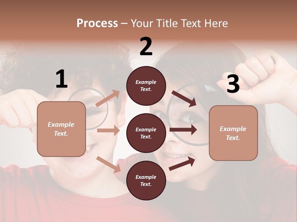 Glass Look Magnifier PowerPoint Template