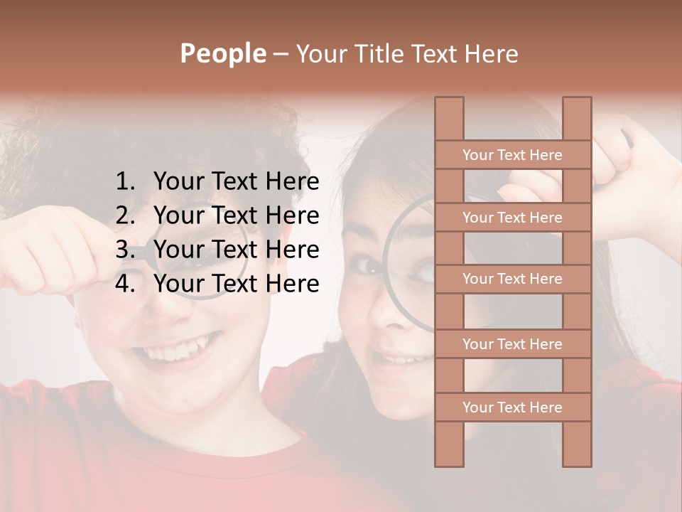 Glass Look Magnifier PowerPoint Template