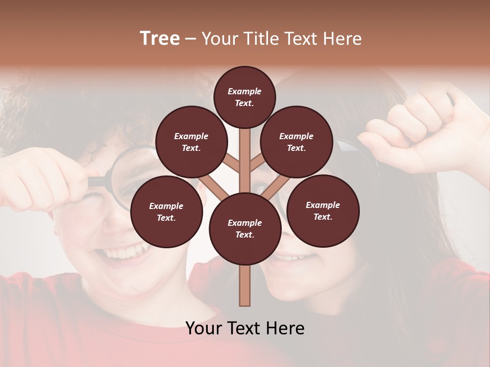 Glass Look Magnifier PowerPoint Template
