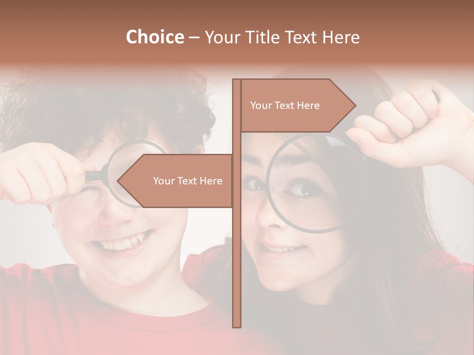 Glass Look Magnifier PowerPoint Template