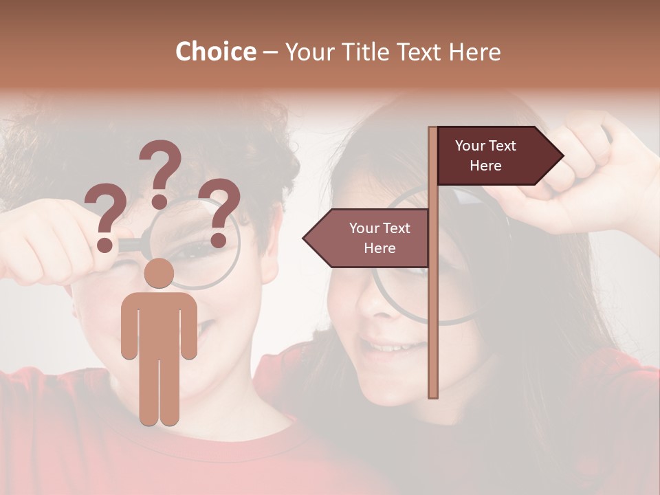 Glass Look Magnifier PowerPoint Template