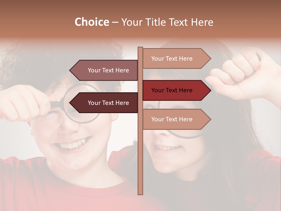 Glass Look Magnifier PowerPoint Template