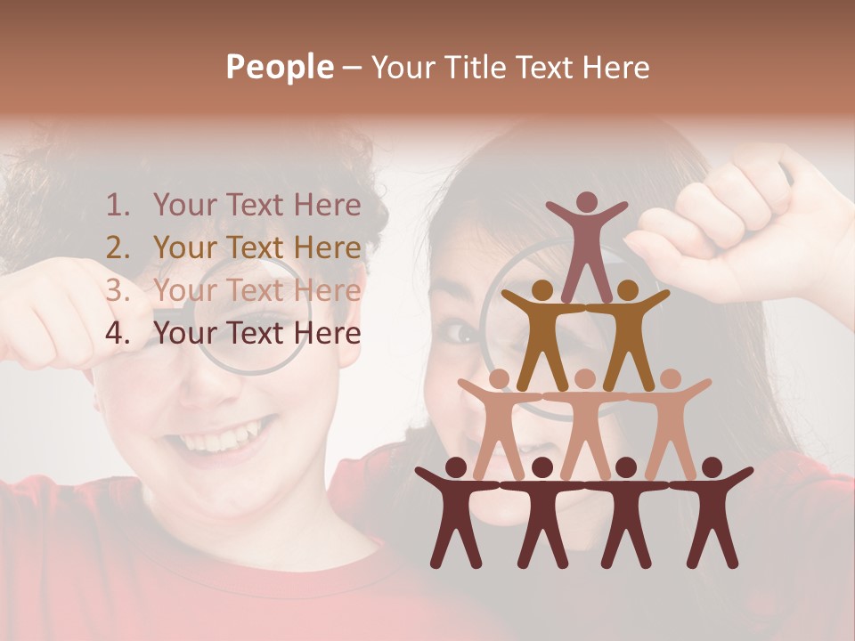 Glass Look Magnifier PowerPoint Template