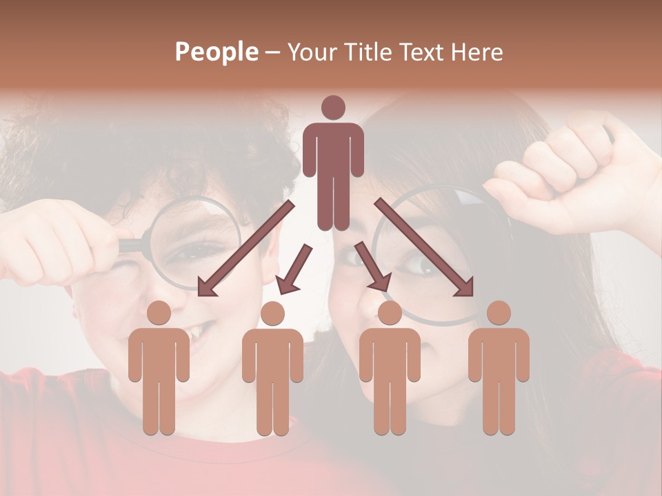 Glass Look Magnifier PowerPoint Template