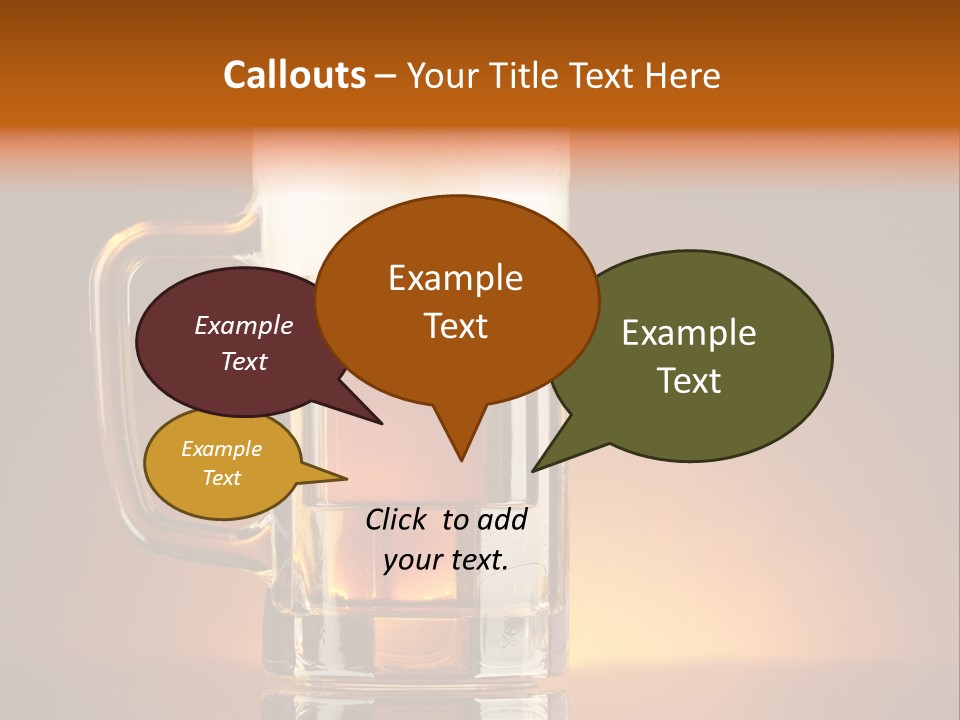 Draft Brown Bubble PowerPoint Template