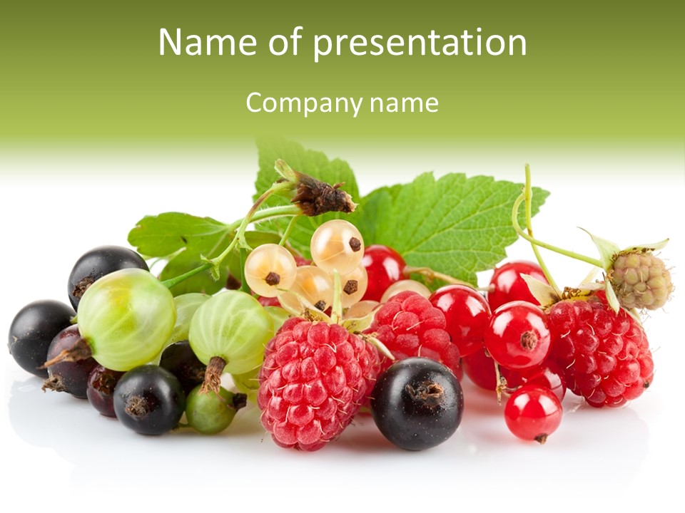 Berry Juicy Horizontal PowerPoint Template