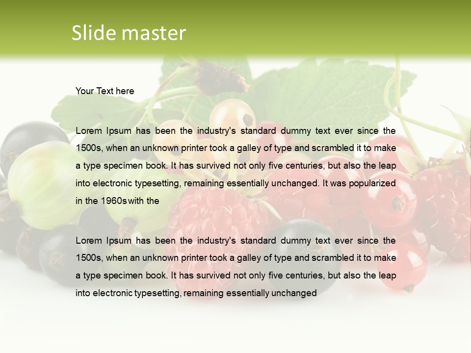 Berry Juicy Horizontal PowerPoint Template